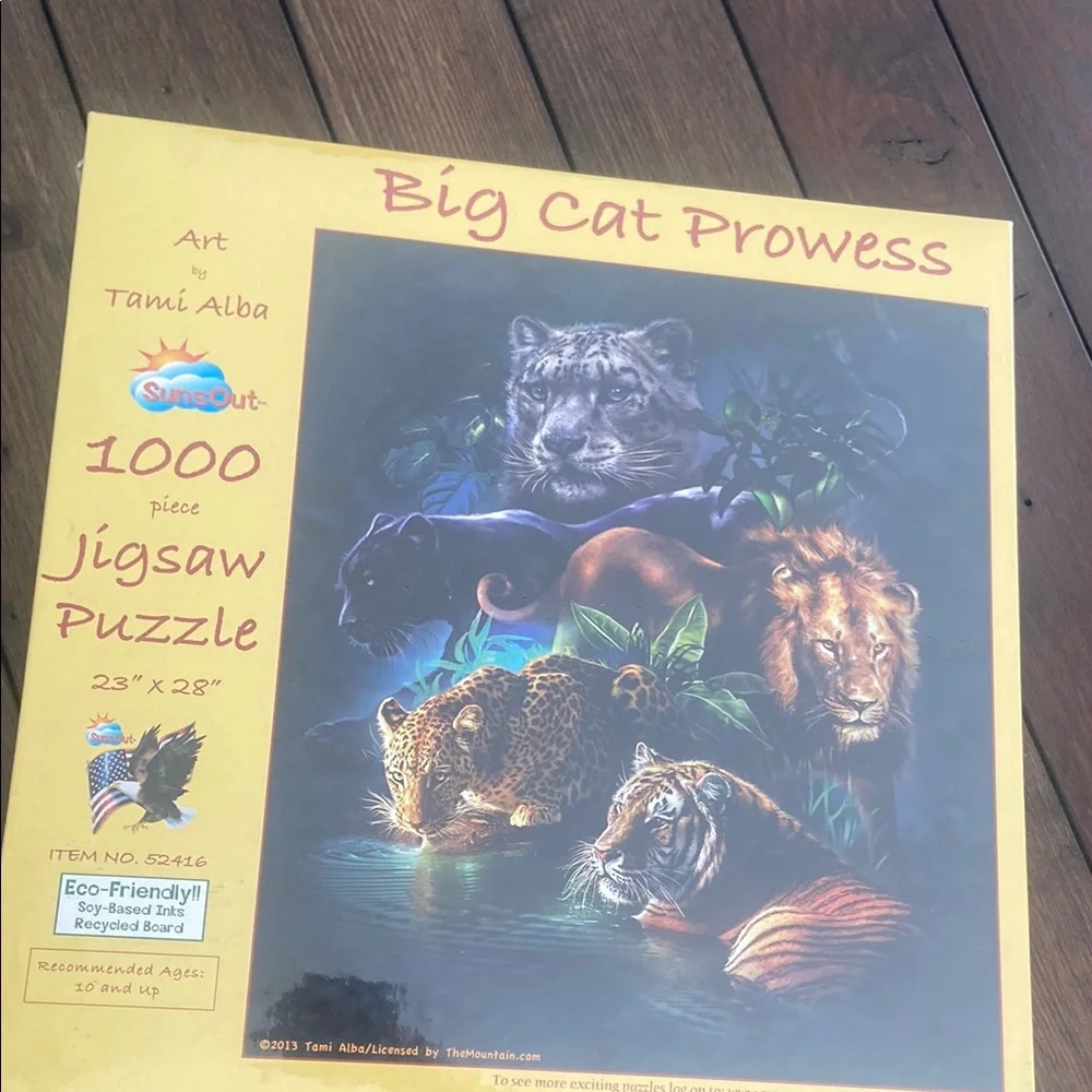Big Cat Prowess Jigsaw Puzzle - 1000 Piece - Yellow